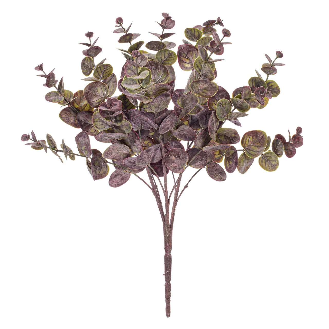 Vickerman 19" Artificial Burgundy Spiral Eucalyptus Bush. 2 pieces in a bag.